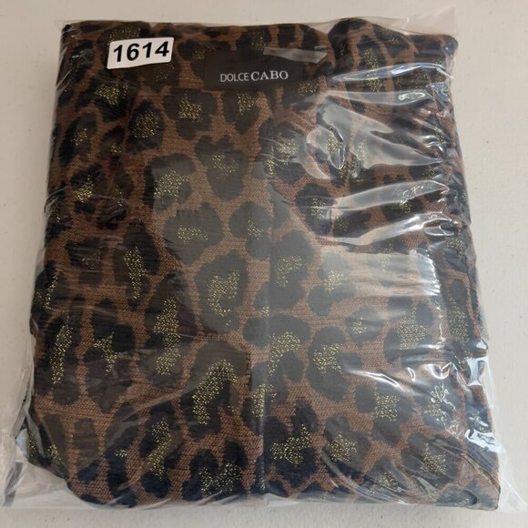 Dolce Cabo Leopard Print Long Coat – Brown/Gold – Size S - Picture 14 of 14